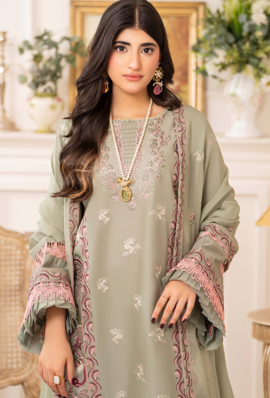 Nyra - D05 Chiffon Pakistani Summer Dresses - Humdum - 4
