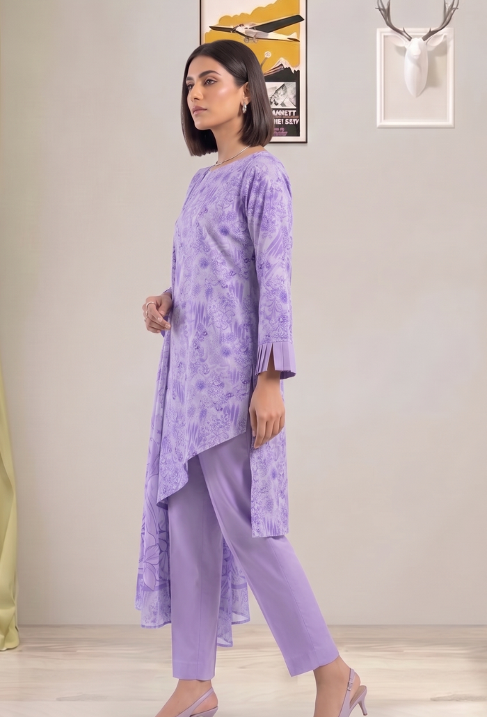 Floral Lawn Cotton Pakistani Summer Dresses - Humdum - 2