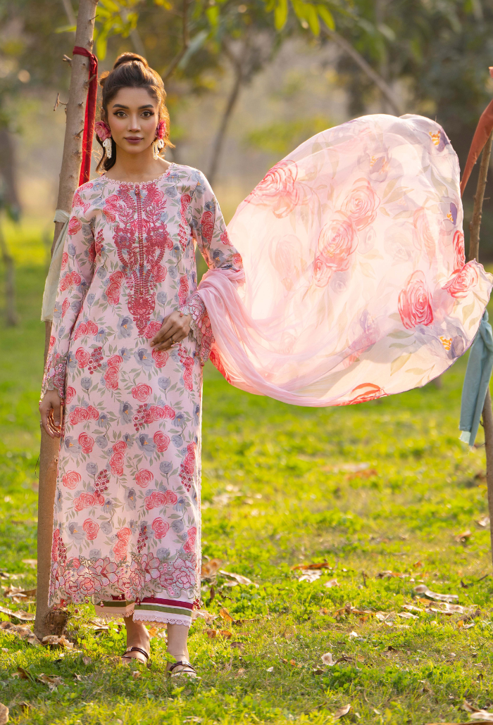 Eden Garden Chapter 3 - D08 Chiffon Pakistani Summer Dresses - Humdum - 1