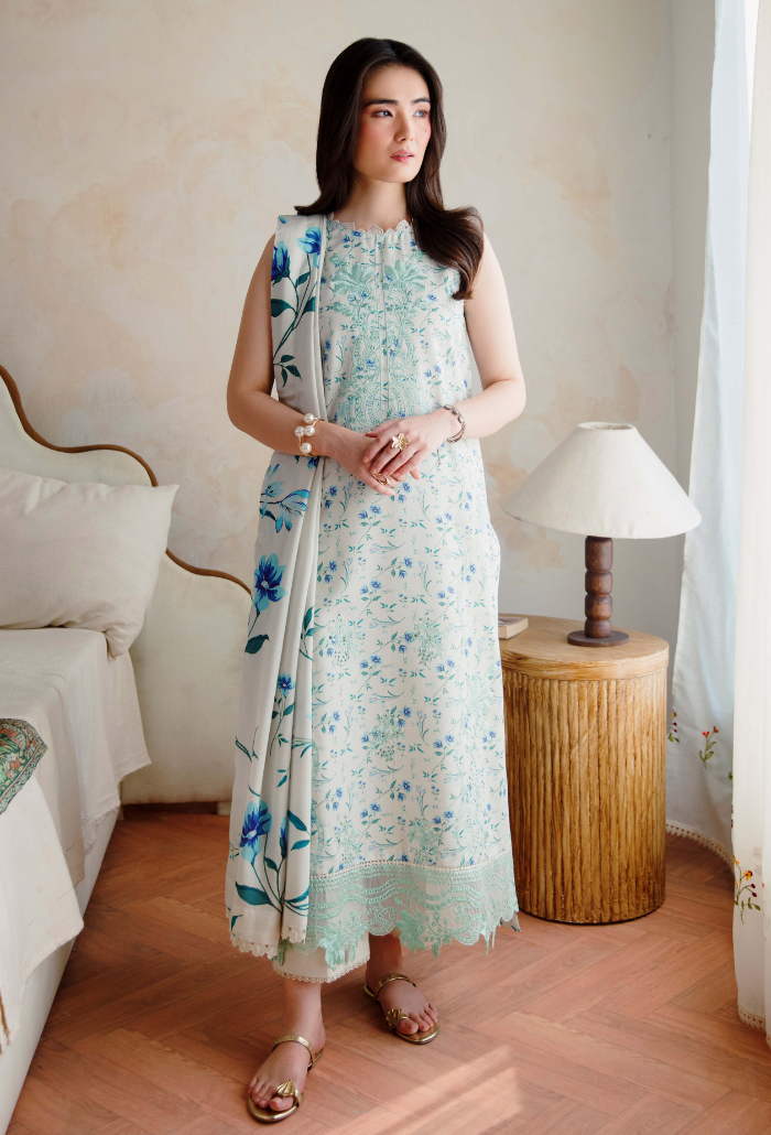 LAYLA - D01 Organza Pakistani Winter Dresses - Humdum - 1