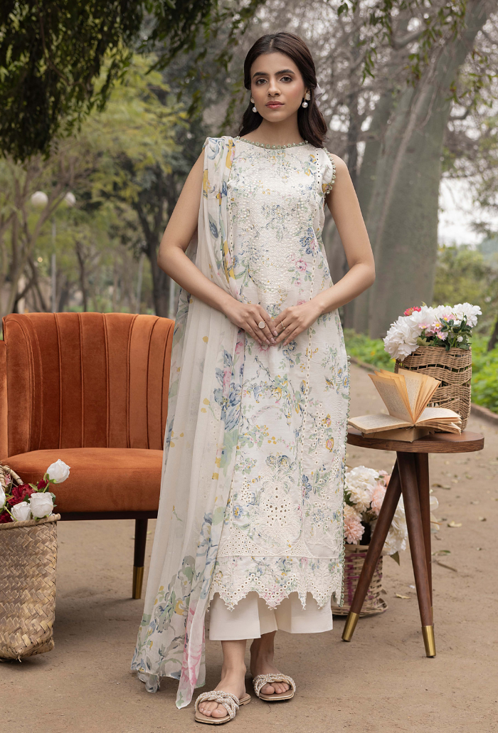 Eden Garden - D02 Chiffon Pakistani Summer Dresses - Humdum - 1