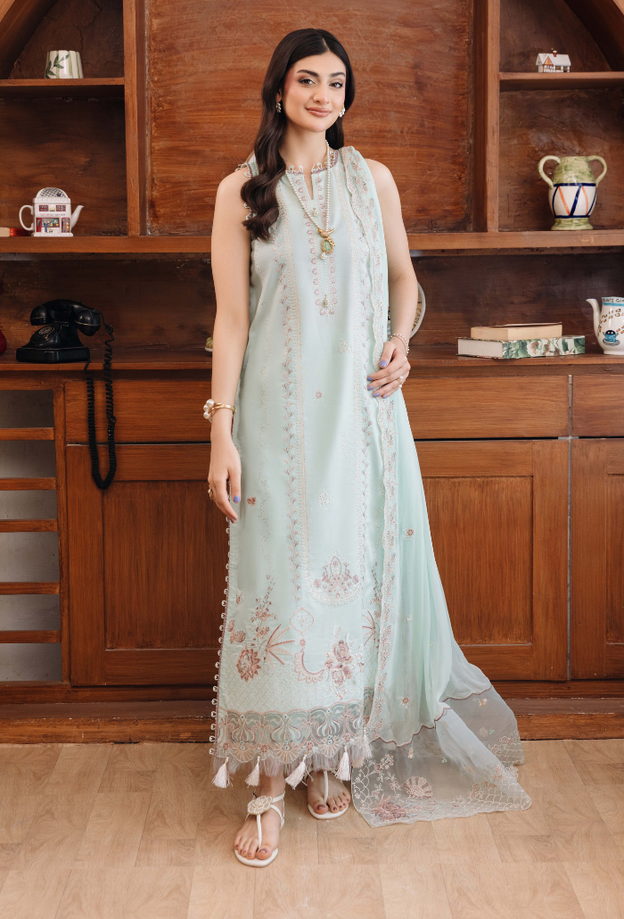 Mirha'2 - D04 Organza Pakistani Summer Dresses - Humdum - 1
