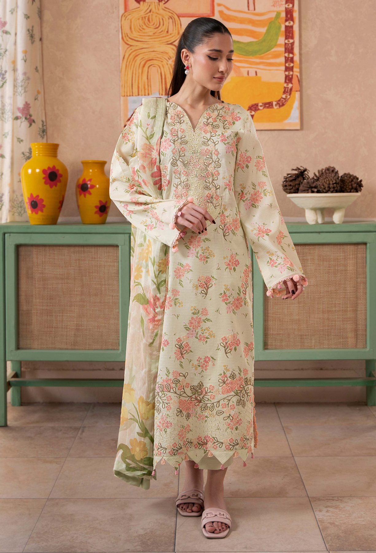Kanwal - D09 Chiffon Pakistani Summer Dresses - Humdum - 1