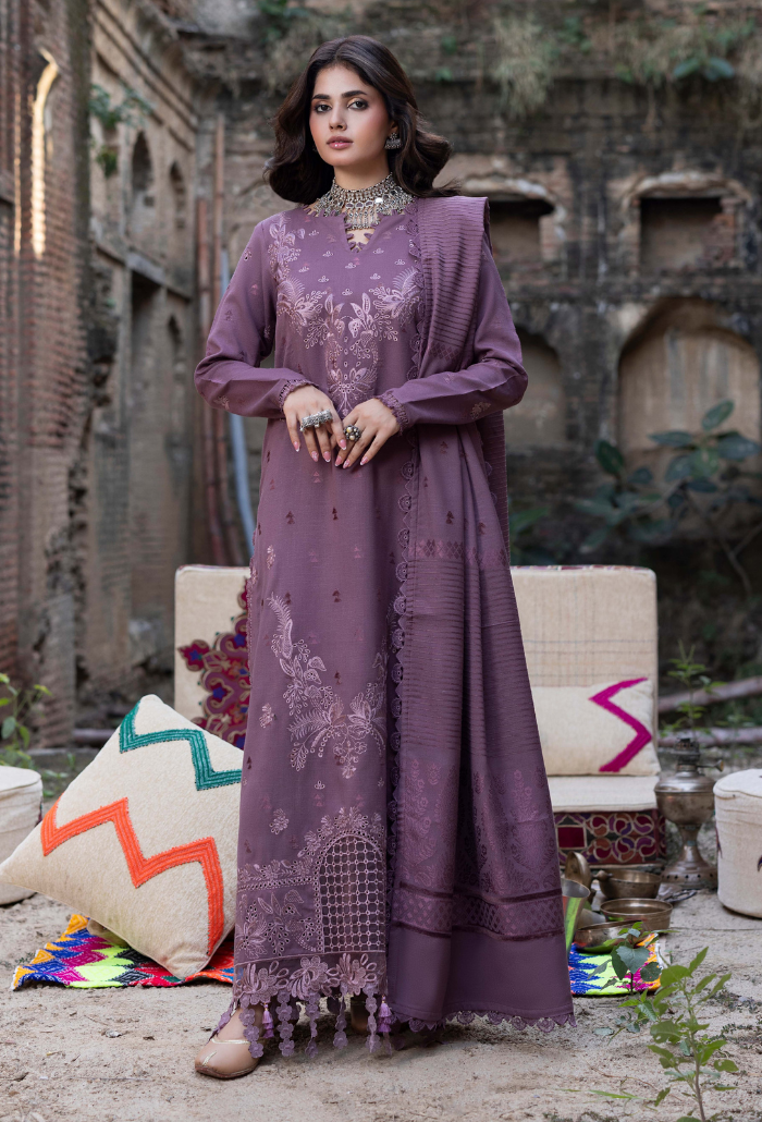 Khumar - D10 Organza Pakistani Winter Dresses - Humdum - 1