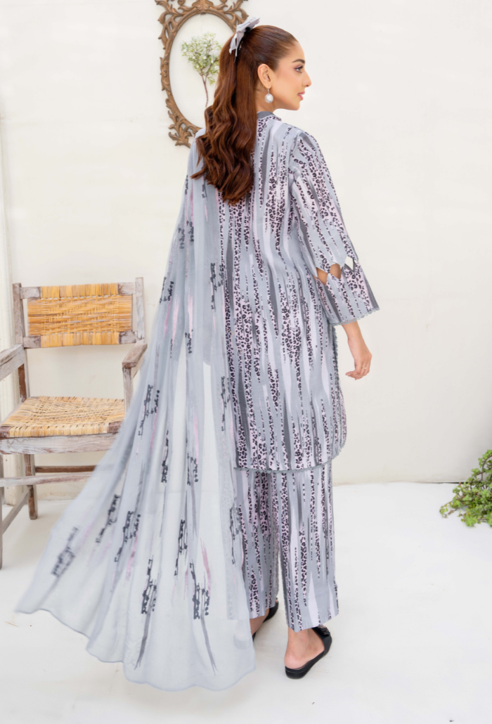 Ziva - D02 Chiffon Pakistani Summer Dresses - Humdum - 2