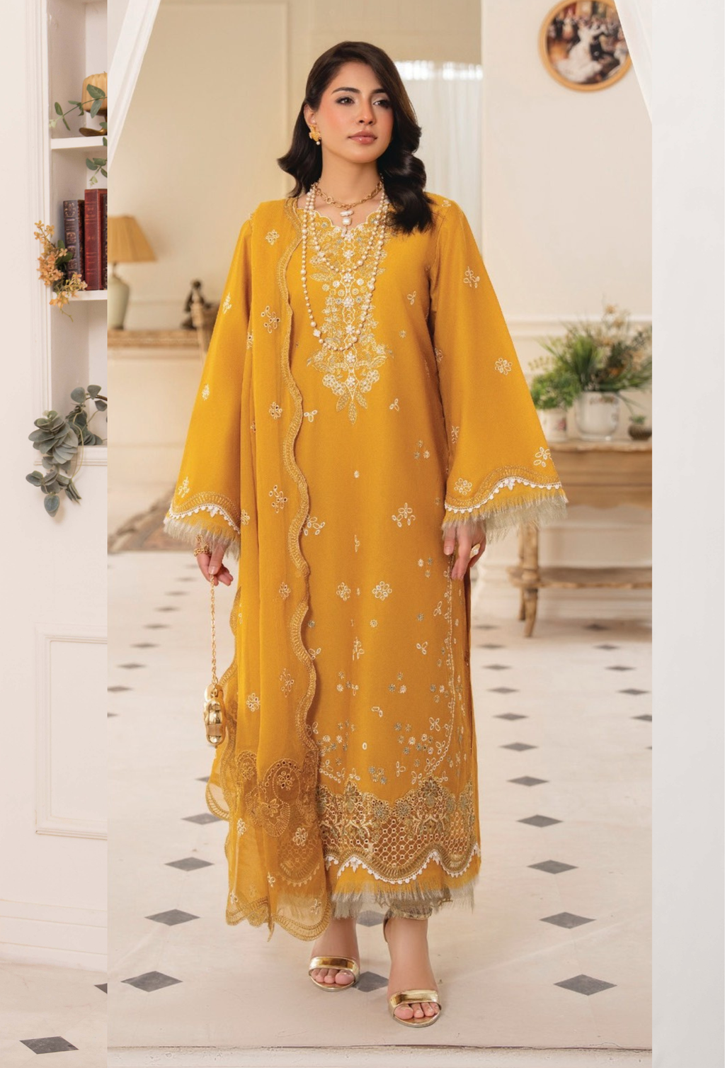 Nyra - D03 Chiffon Pakistani Summer Dresses - Humdum - 1