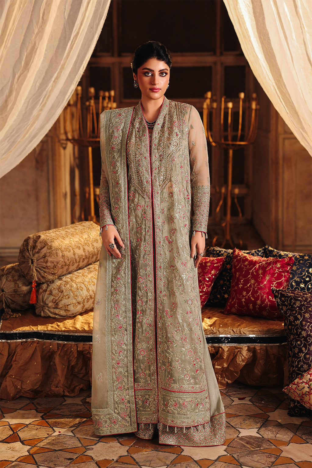 Nashmia Raw Silk Pakistani Formal Dresses