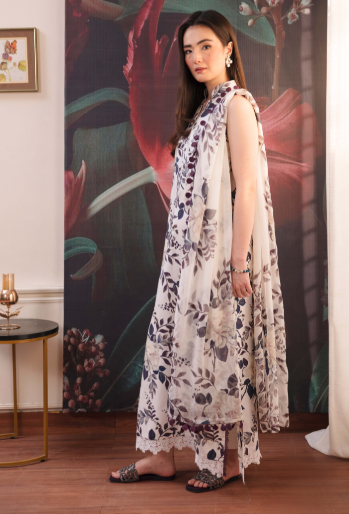 COCO Lawn - D02 Chiffon Pakistani Summer Dresses - Humdum - 3