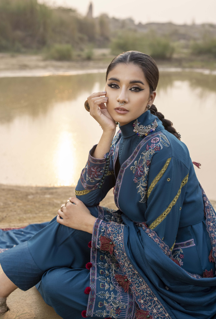 Sierra-D03 Premium Fabric Pakistani Winter Dresses - Humdum - 4