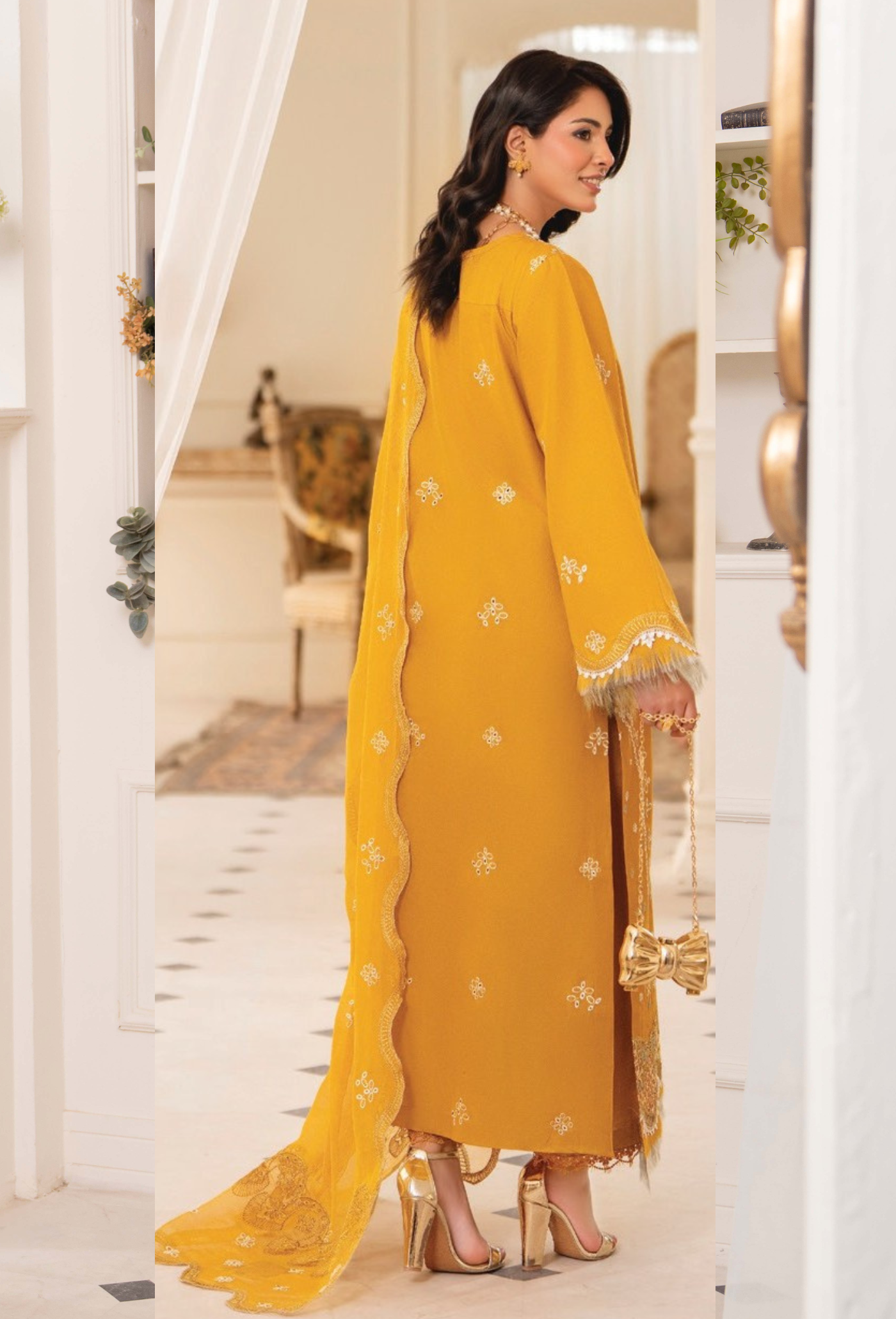 Nyra - D03 Chiffon Pakistani Summer Dresses - Humdum - 2