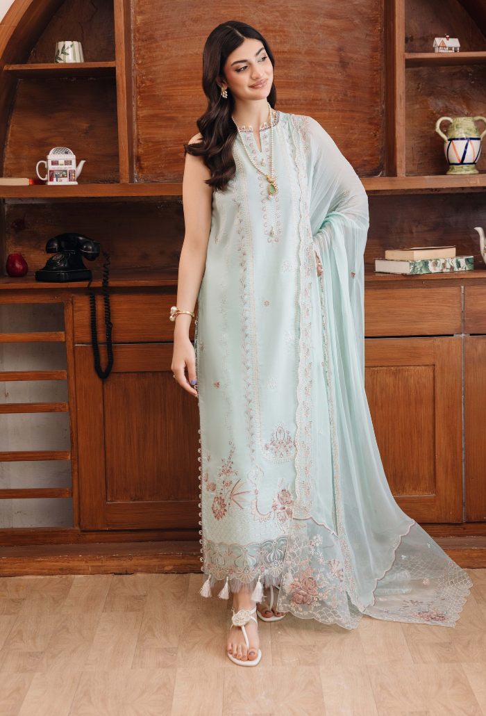 Mirha'2 - D04 Organza Pakistani Summer Dresses - Humdum - 2