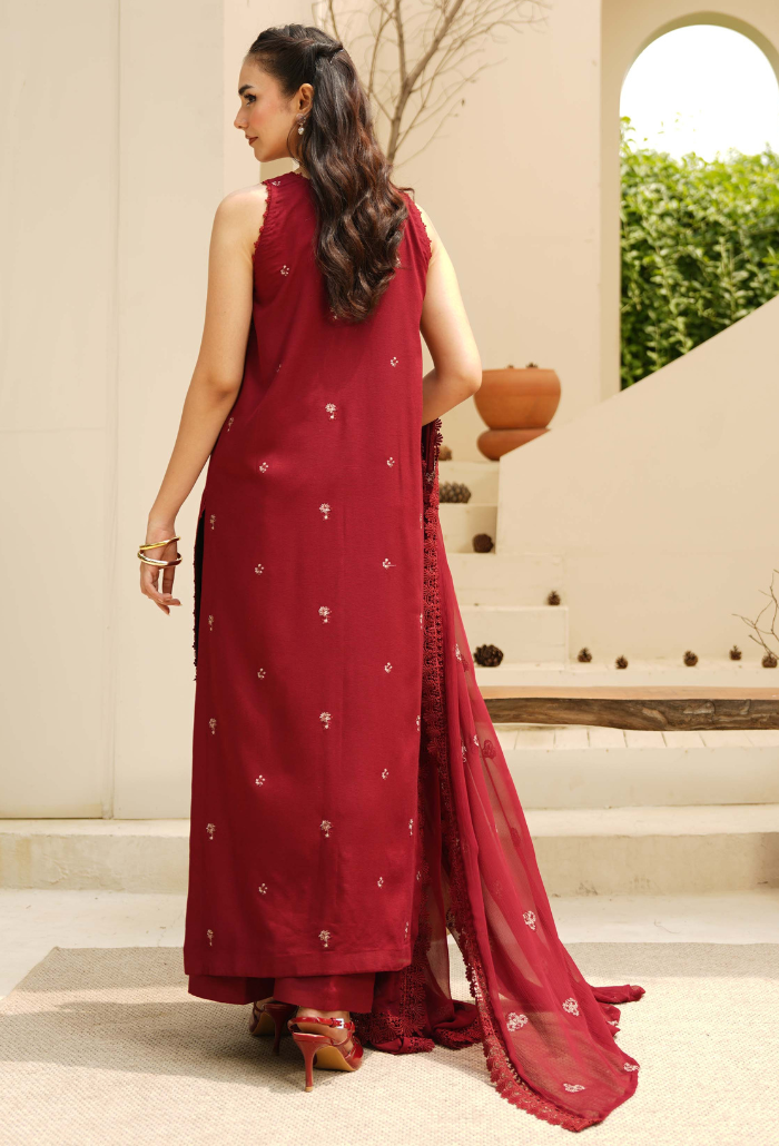Mushak - D01 Chiffon Pakistani Winter Dresses - Humdum - 3
