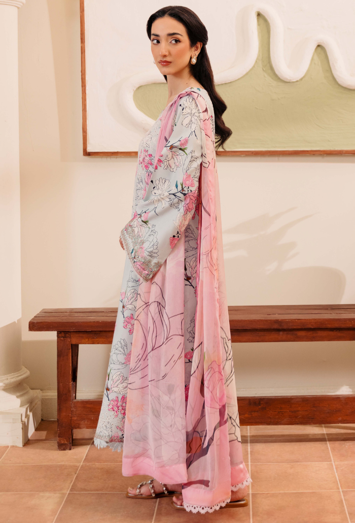 MIRAL - D06 Chiffon Pakistani Winter Dresses - Humdum - 2