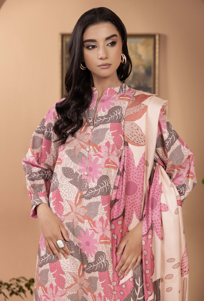 Zara - D09 Khaddar Pakistani Winter Dresses - Humdum - 3