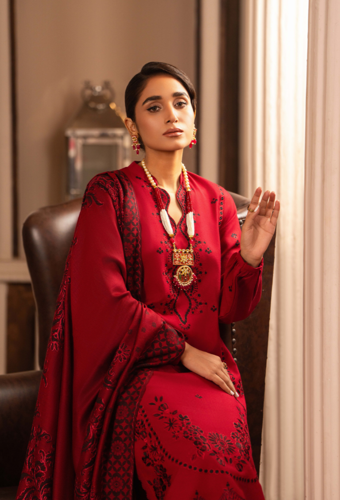 Aaima - D03 Jacquard Pakistani Winter Dresses - Humdum - 4