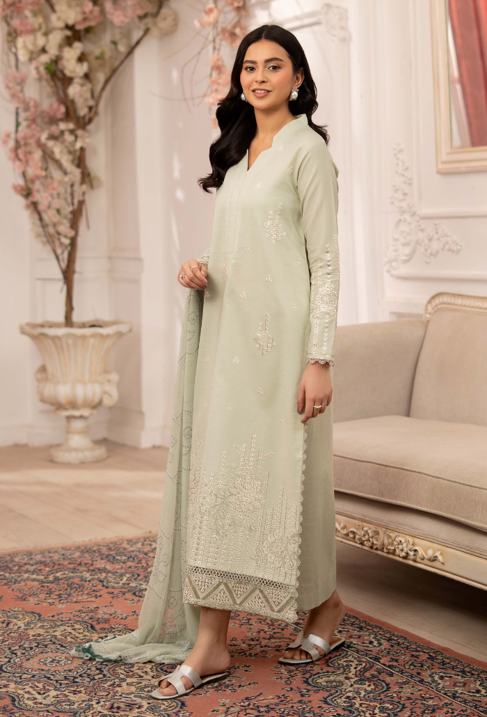 Inara-D10 Organza Pakistani Summer Dresses - Humdum - 3
