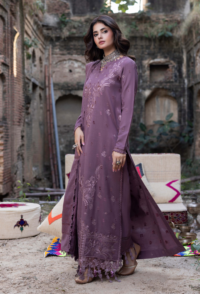 Khumar - D10 Organza Pakistani Winter Dresses - Humdum - 3