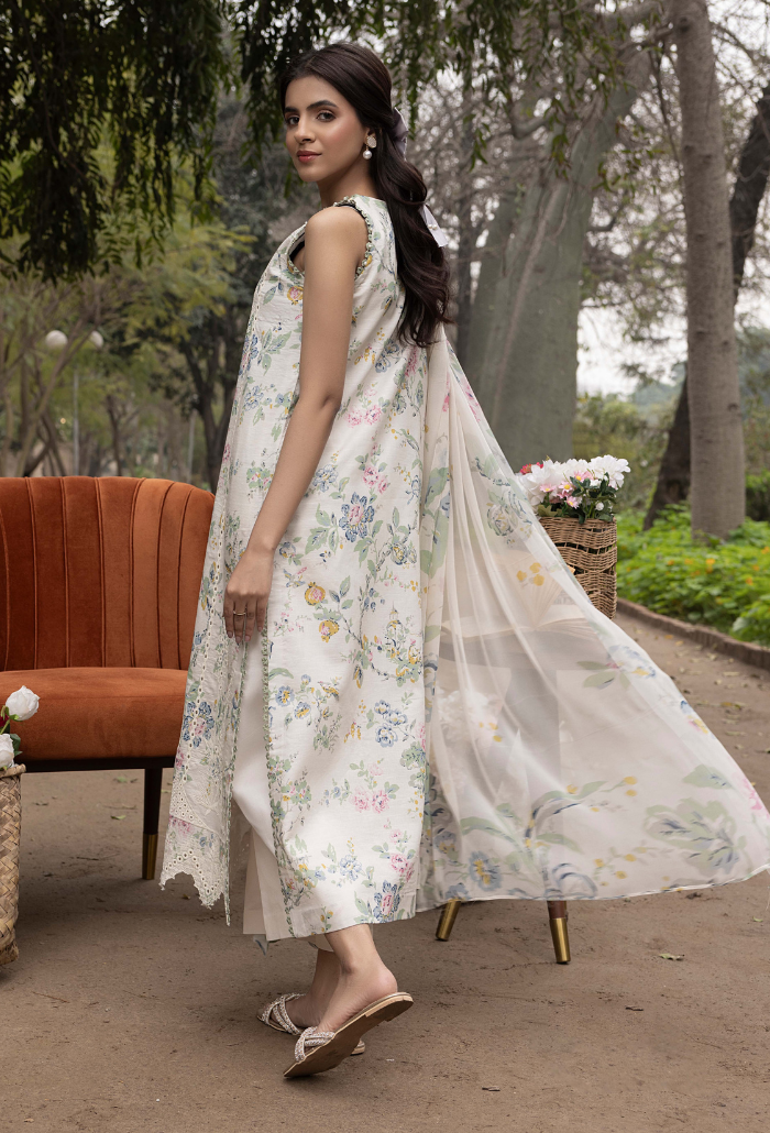Eden Garden - D02 Chiffon Pakistani Summer Dresses - Humdum - 3