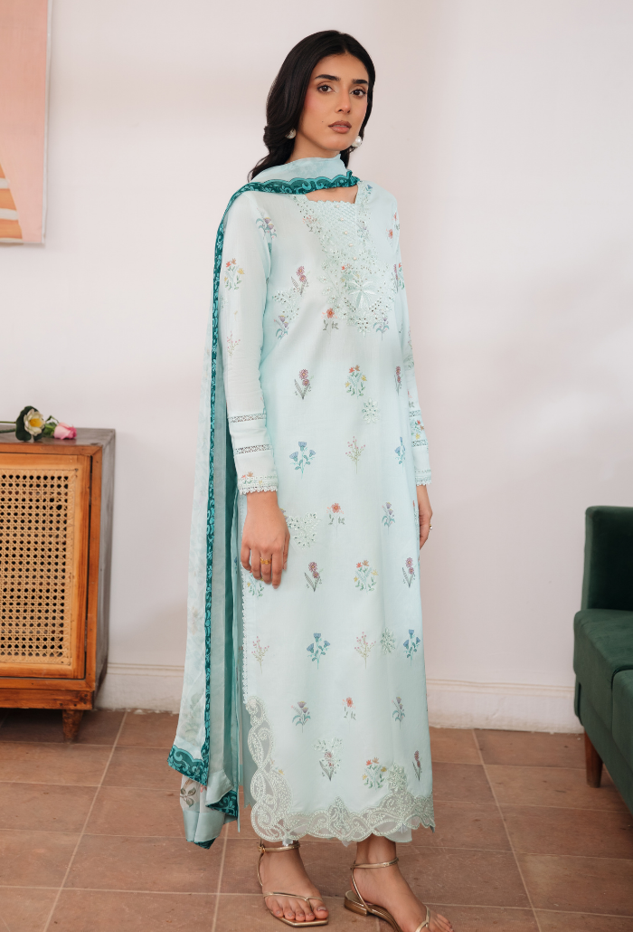 Summer Breeze'3 - D05 Organza Pakistani Summer Dresses - Humdum - 3