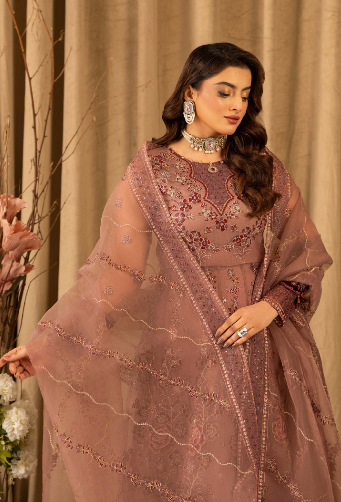 HOC - D12 Raw Silk Pakistani Formal Dresses - Humdum - 3
