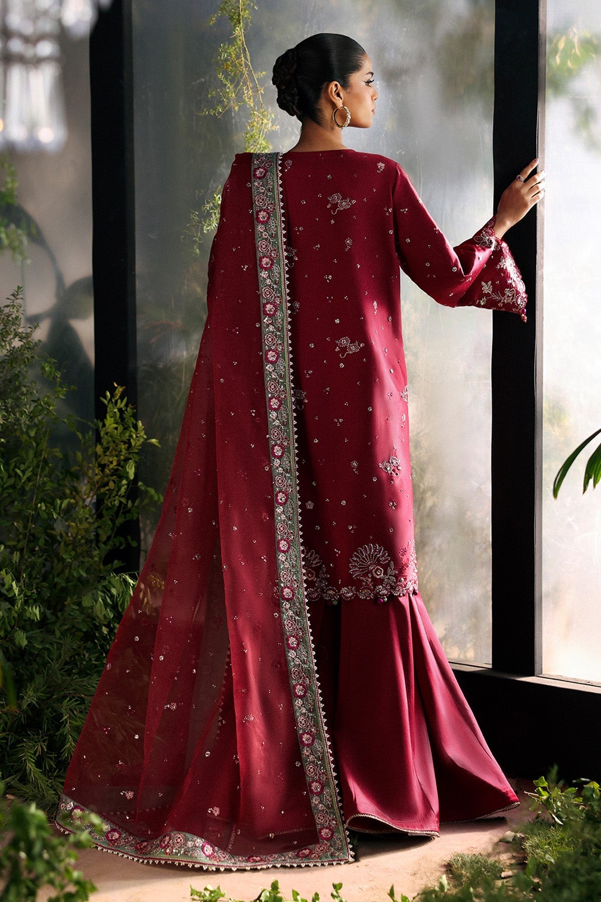 Yalira Raw Silk Pakistani Formal Dresses - Afrozeh - 2