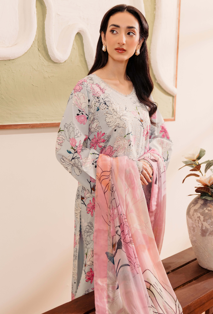 MIRAL - D06 Chiffon Pakistani Winter Dresses - Humdum - 4