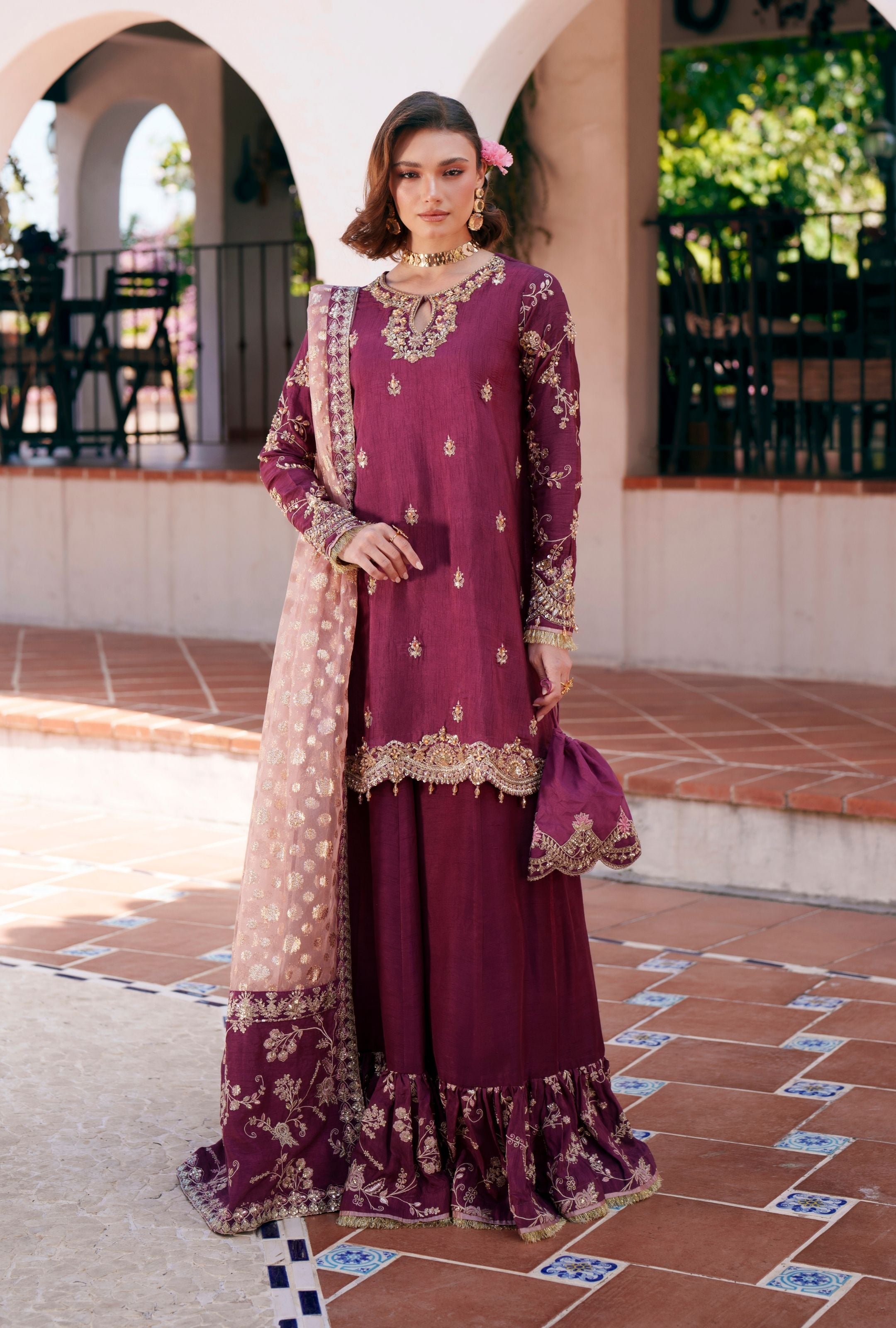 JAHAN Korean Raw Silk Pakistani Casuals Dresses