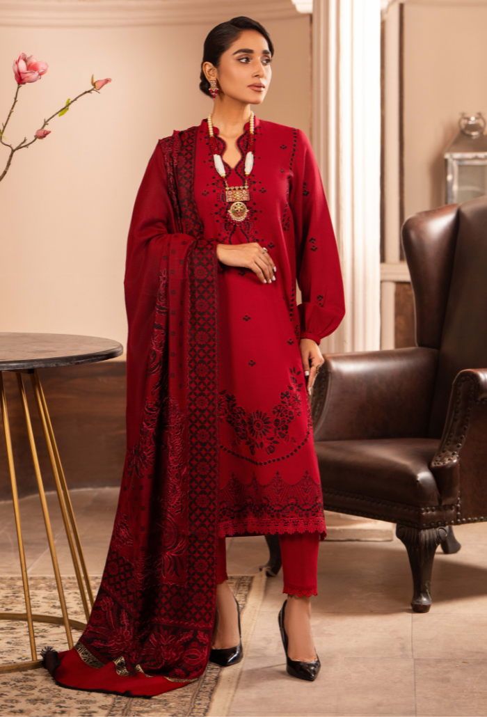 Aaima - D03 Jacquard Pakistani Winter Dresses - Humdum - 1