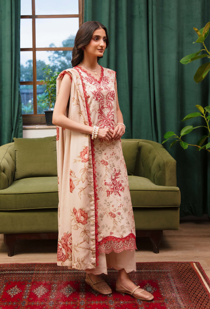 LAIBA - D01 Organza Pakistani Winter Dresses - Humdum - 4