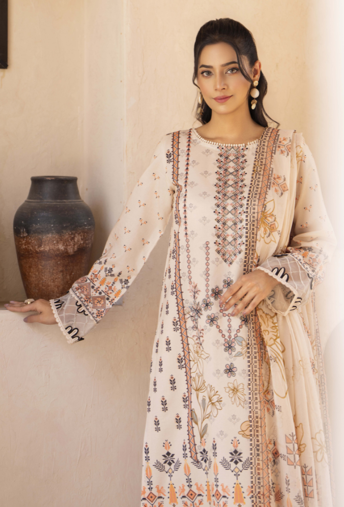 Zarwisha-D05 Chiffon Pakistani Summer Dresses - Humdum - 4
