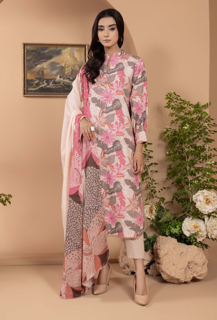Zara - D09 Khaddar Pakistani Winter Dresses - Humdum - 4