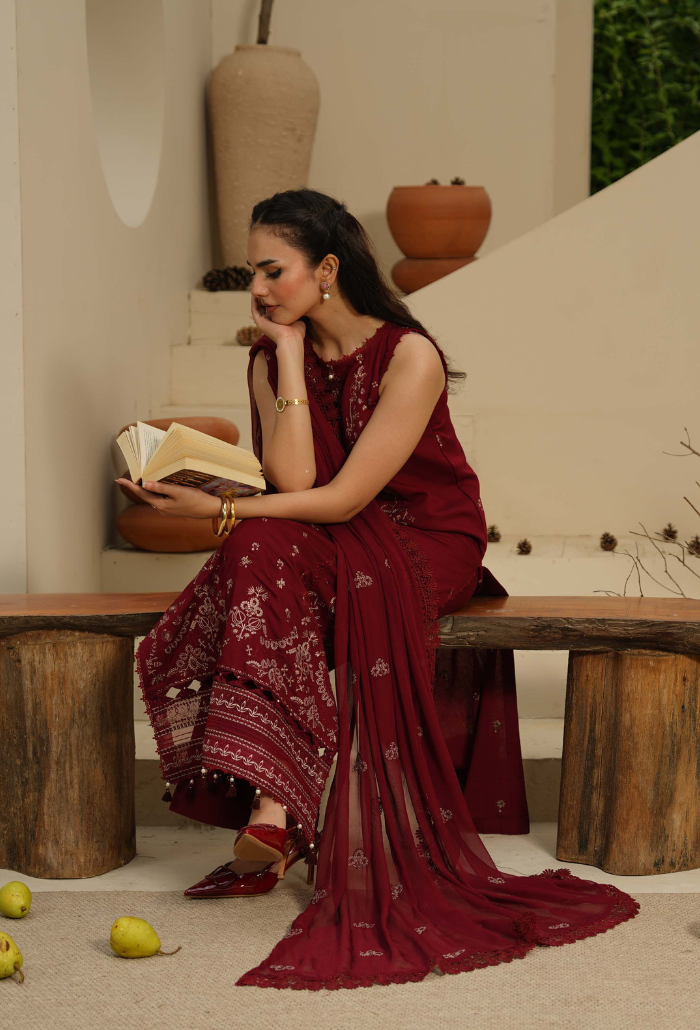 Mushak - D01 Chiffon Pakistani Winter Dresses - Humdum - 4