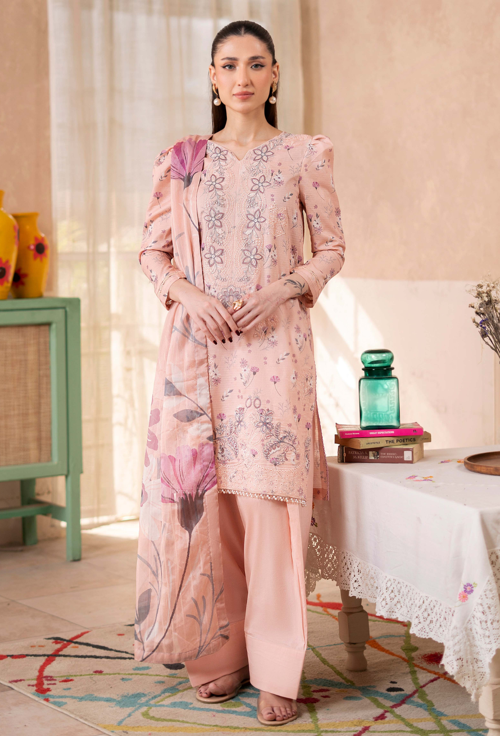 Kanwal - D01 Chiffon Pakistani Summer Dresses - Humdum - 1