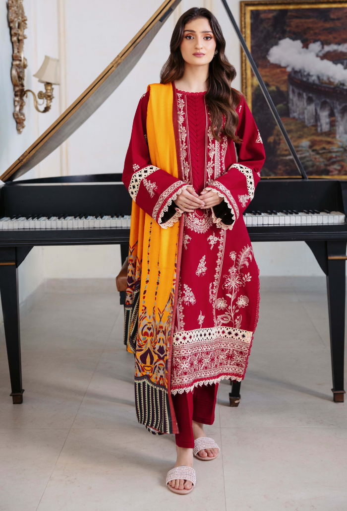 Serene - D10 Premium Fabric Pakistani Winter Dresses - Humdum - 1