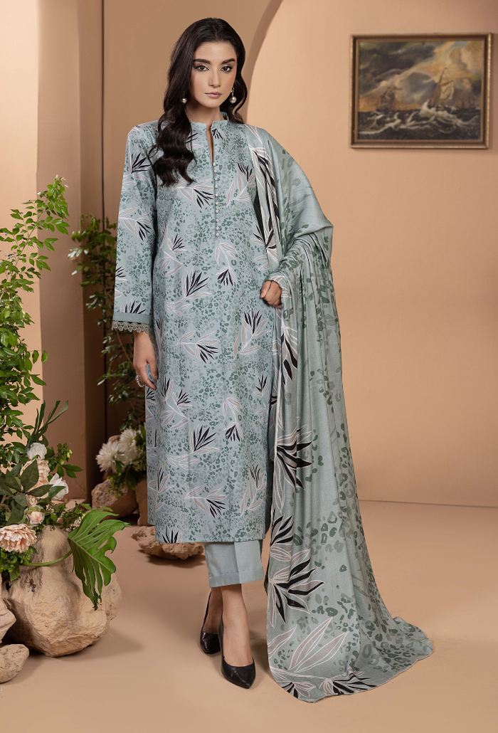 Zara - D01 Khaddar Pakistani Winter Dresses - Humdum - 1