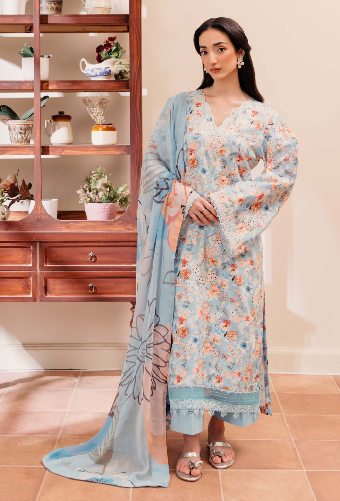 MIRAL - D09 Chiffon Pakistani Winter Dresses - Humdum - 1