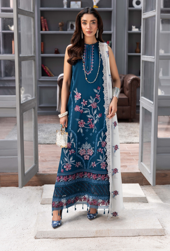 Fareeha - D01 Chiffon Pakistani Winter Dresses - Humdum - 1
