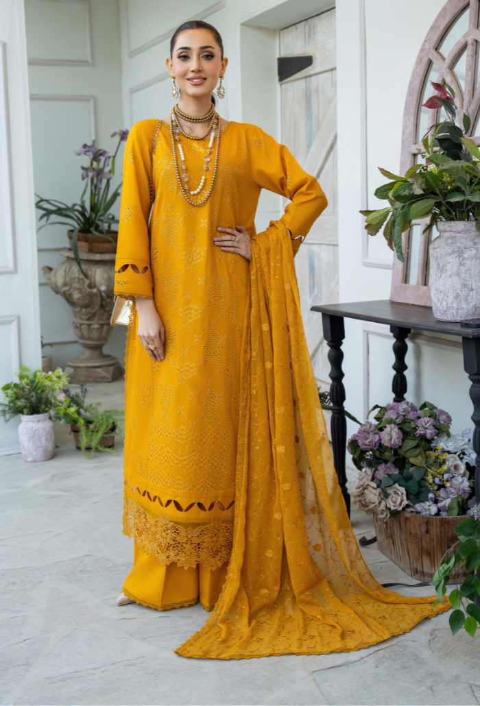 Aviva - D08 Chiffon Pakistani Summer Dresses - Humdum - 1