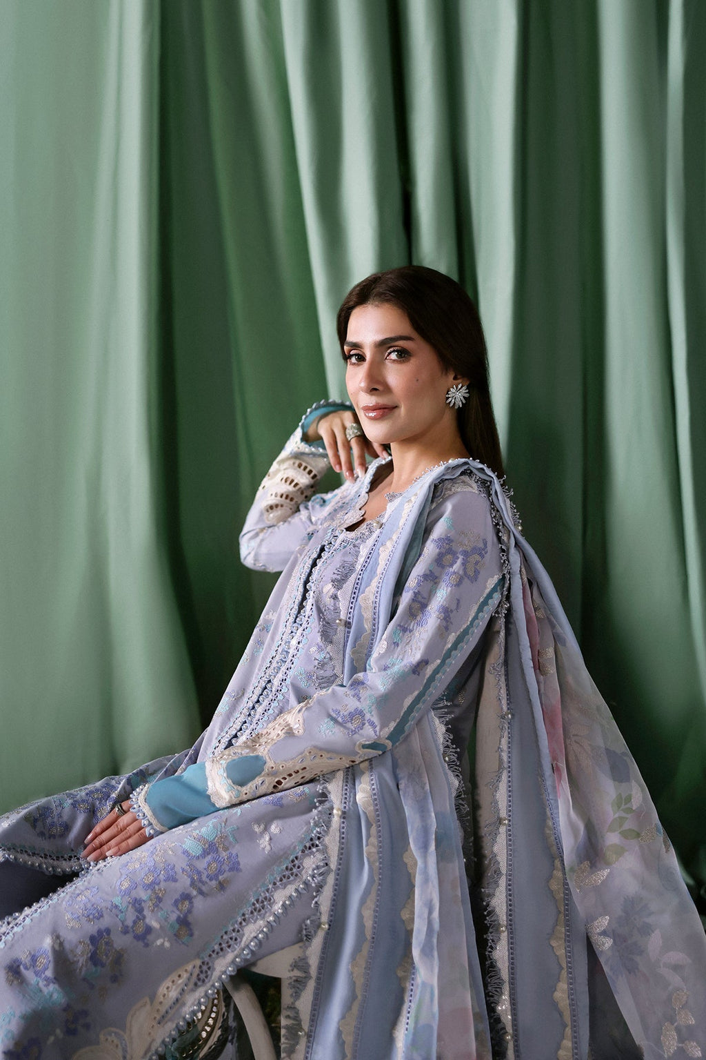 CHLORIS Organza Pakistani Summer Dresses - Afrozeh - 3