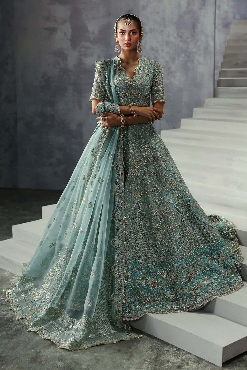 Amore Raw Silk Pakistani Formal Dresses - Afrozeh - 1