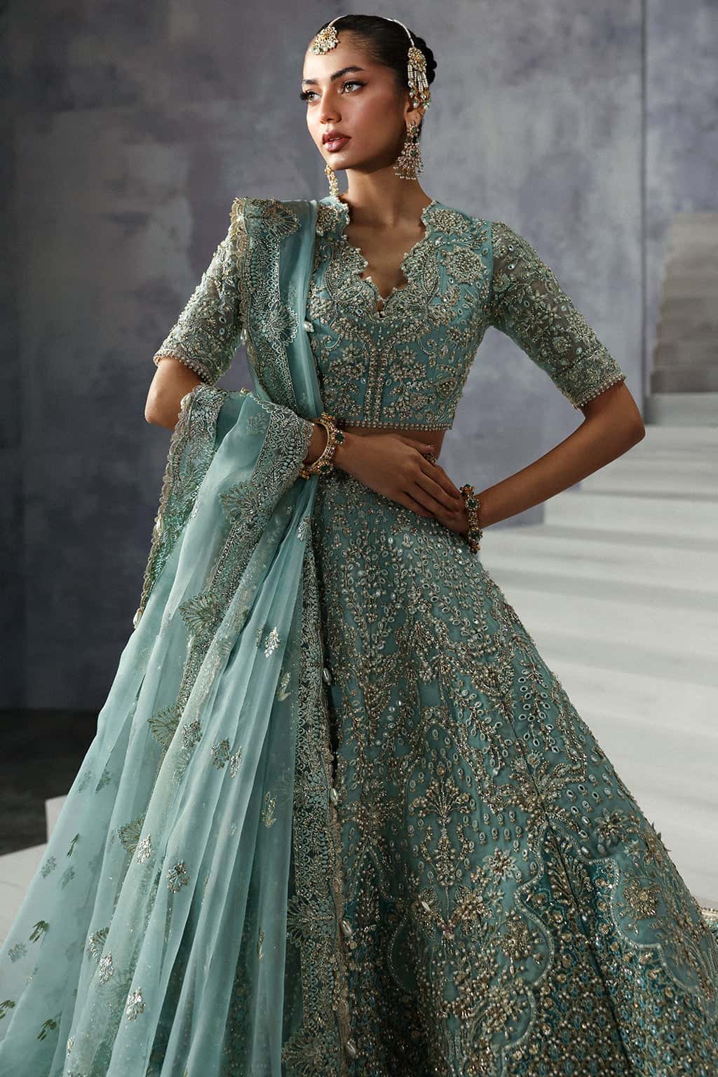 Amore Raw Silk Pakistani Formal Dresses - Afrozeh - 3