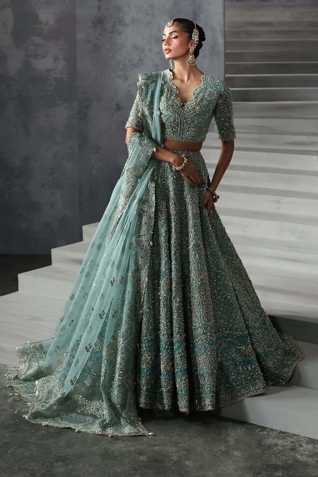 Amore Raw Silk Pakistani Formal Dresses - Afrozeh - 4