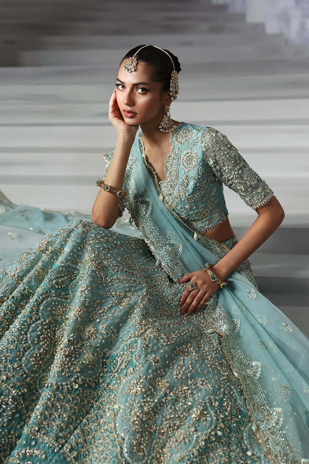 Amore Raw Silk Pakistani Formal Dresses - Afrozeh - 11