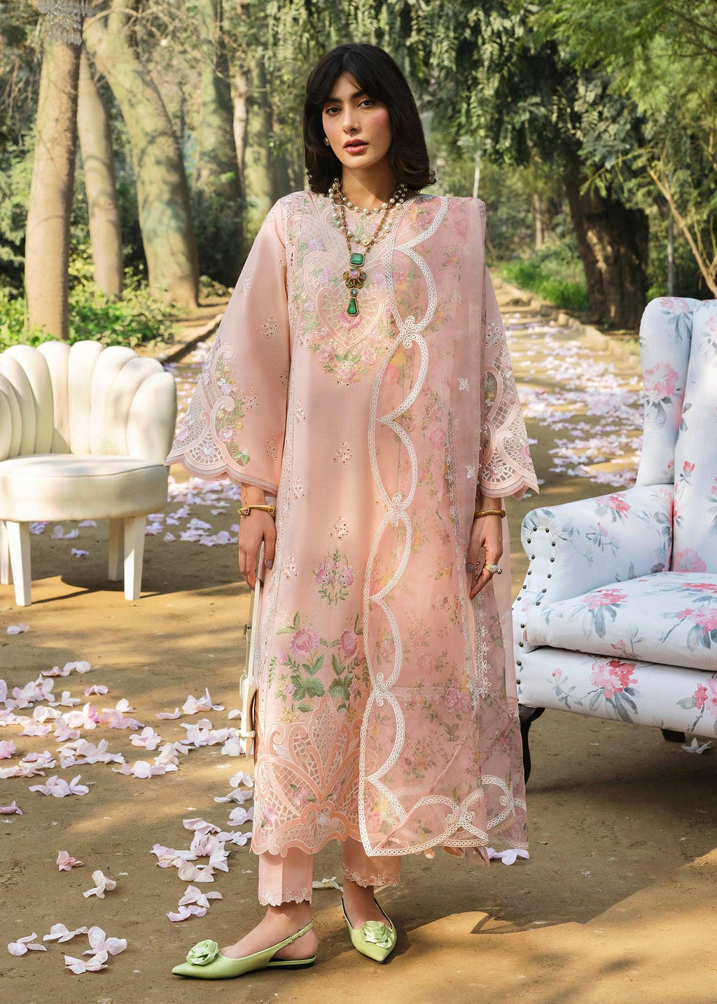 Rosewood Embroidered Pakistani Dress