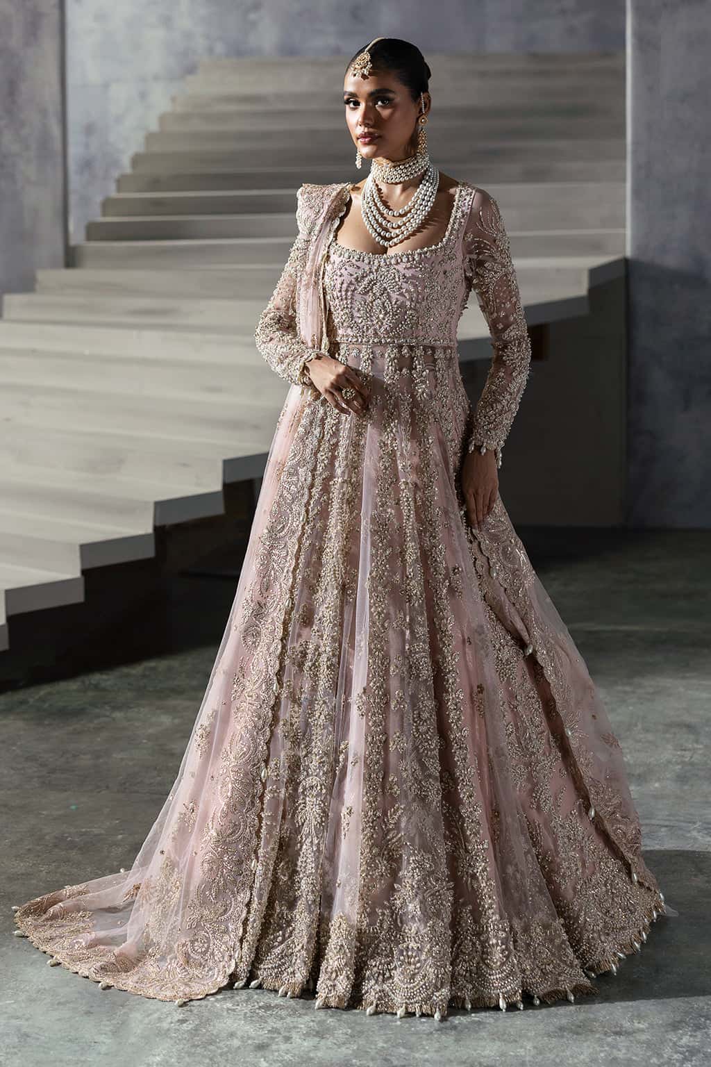 Sofia Raw Silk Pakistani Formal Dresses - Afrozeh - 3