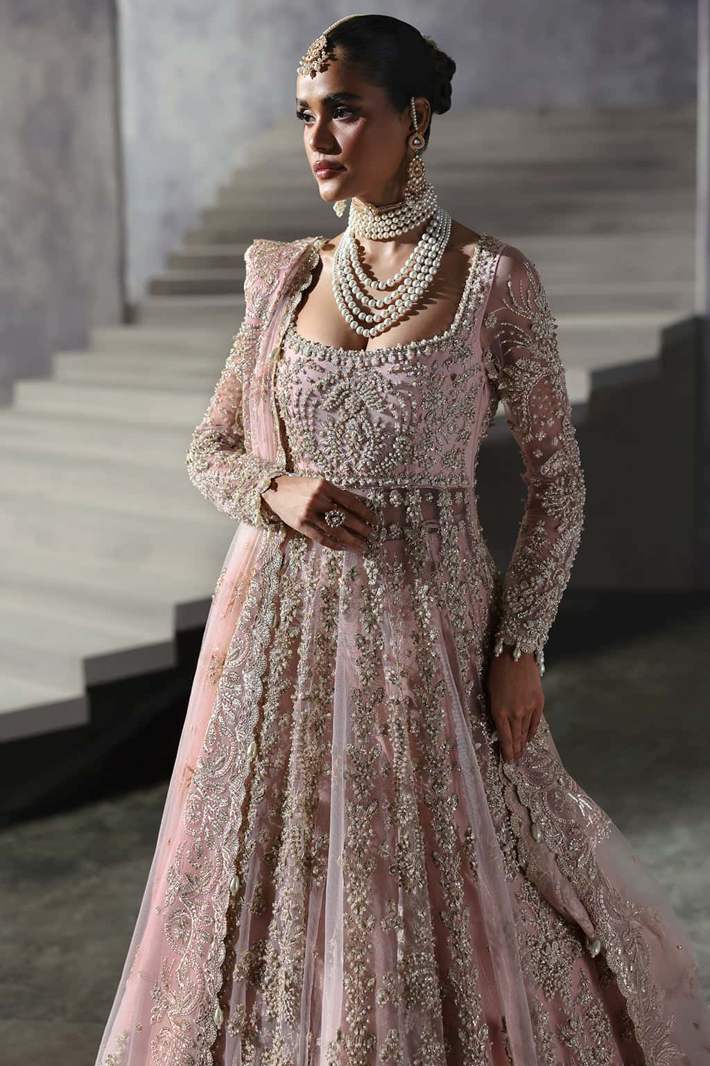 Sofia Raw Silk Pakistani Formal Dresses - Afrozeh - 4