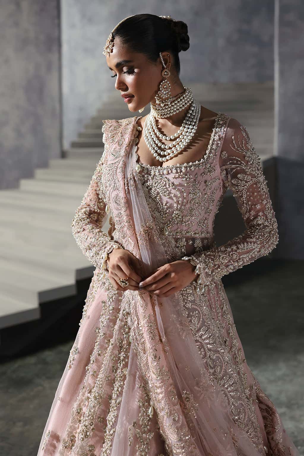 Sofia Raw Silk Pakistani Formal Dresses - Afrozeh - 5
