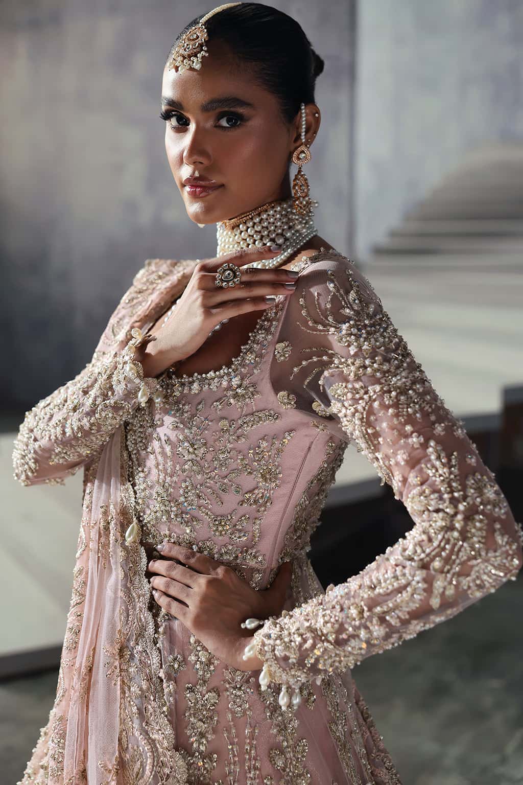 Sofia Raw Silk Pakistani Formal Dresses - Afrozeh - 6