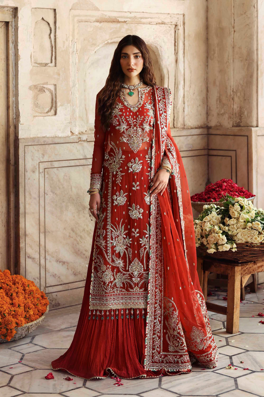 Zarbaft Raw Silk Pakistani Formal Dresses