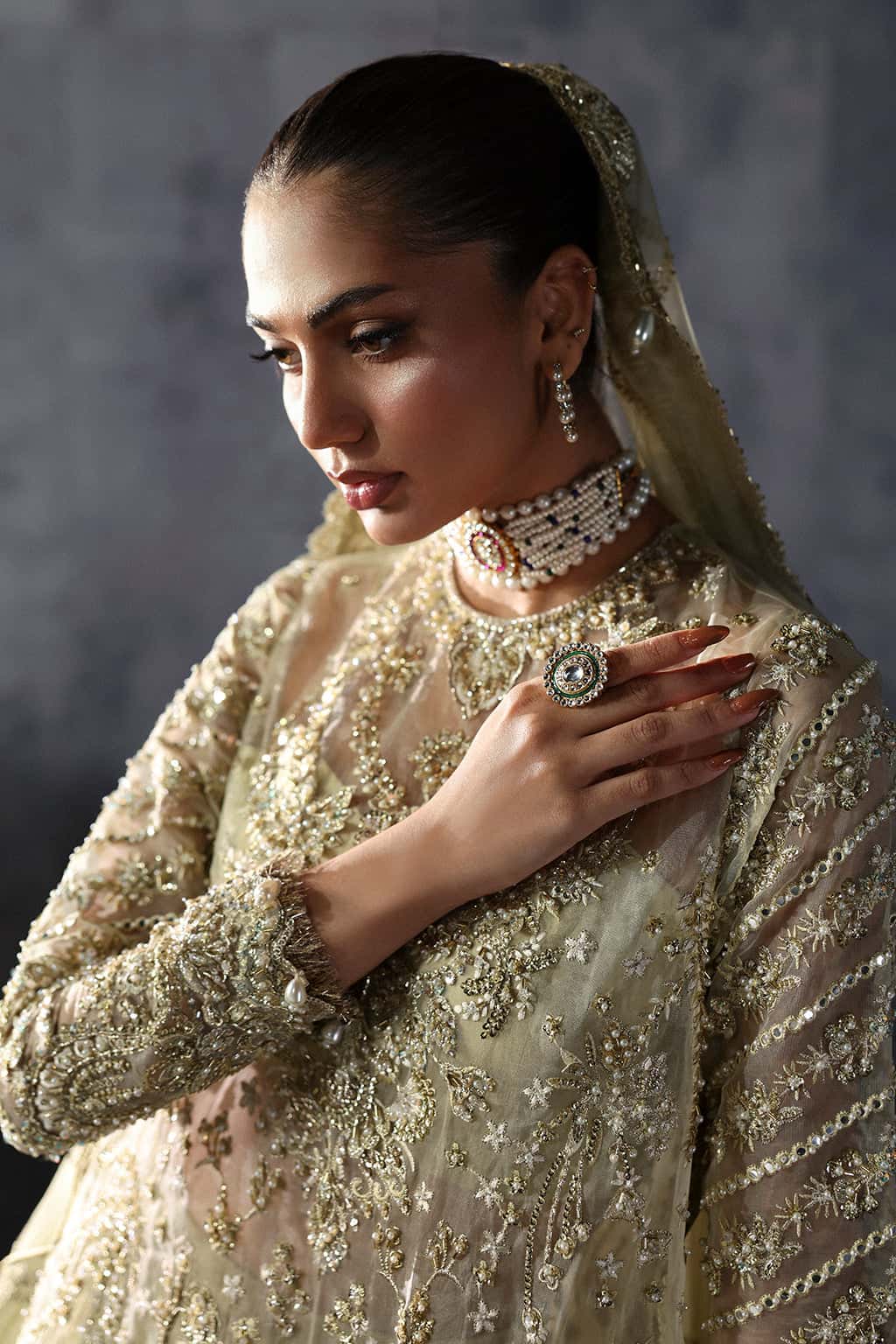 Orazio Raw Silk Pakistani Formal Dresses - Afrozeh - 3